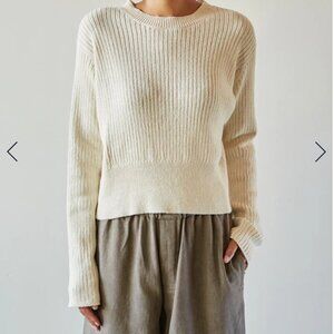 Cordera Cropped Sweater, Natural